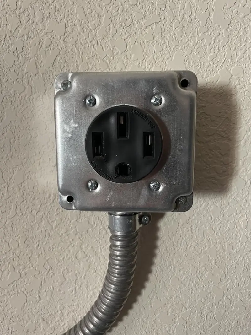NEMA 14-50 outlet installed for Electrical Panel Upgrade in Diamond Bar